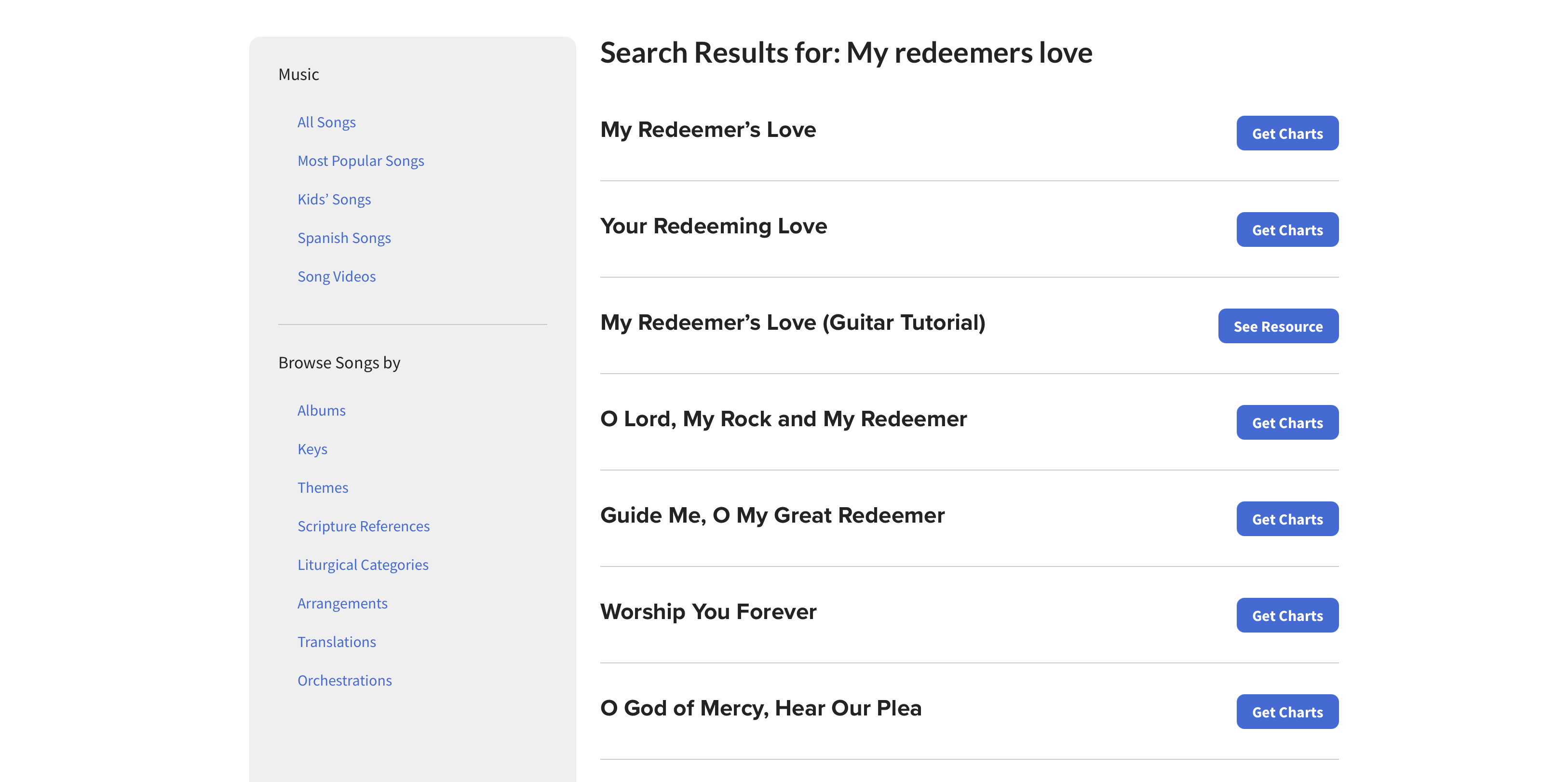 search results page